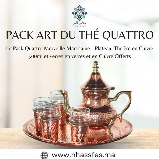 Pack Quattro Art du Thé en Cuivre & Verres offerts