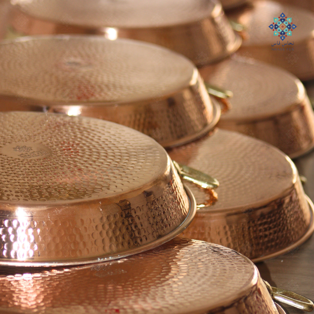 KENZ - Poêle en Cuivre à deux poignées sans Couvercle 29cm ⌀ - NHASSFES