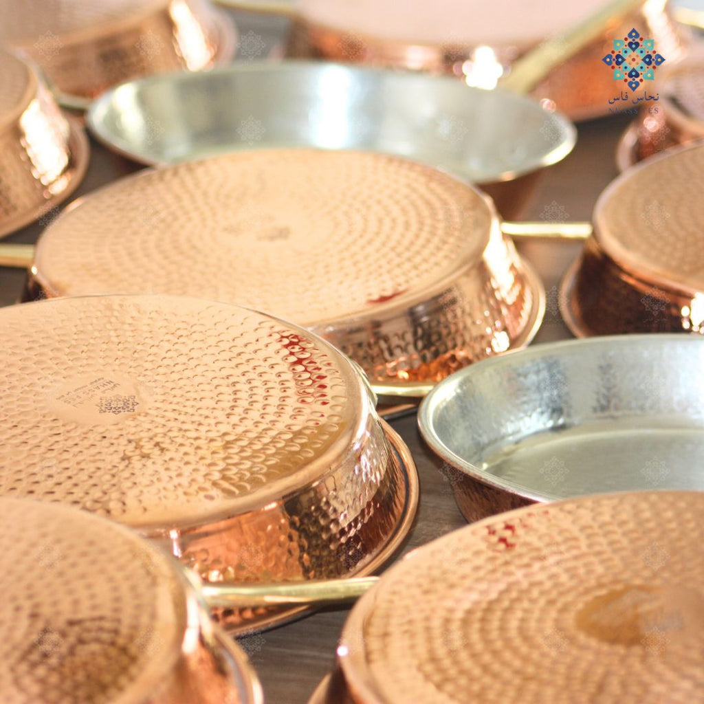 KENZ - Poêle en Cuivre à une poignée sans Couvercle 24cm ⌀ - NHASSFES