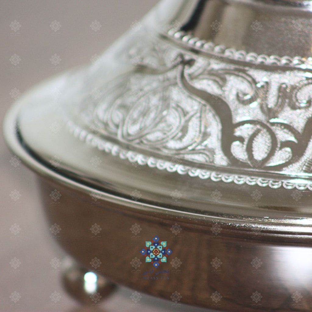 CHARME - Tajine de Présentation en Laiton Nickelé - NHASSFES