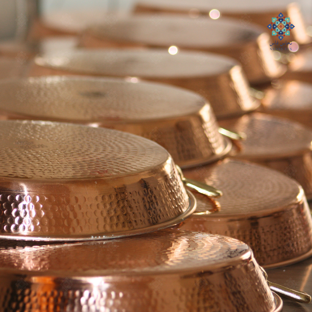 KENZ - Poêle en Cuivre à deux poignées sans Couvercle 29cm ⌀ - NHASSFES