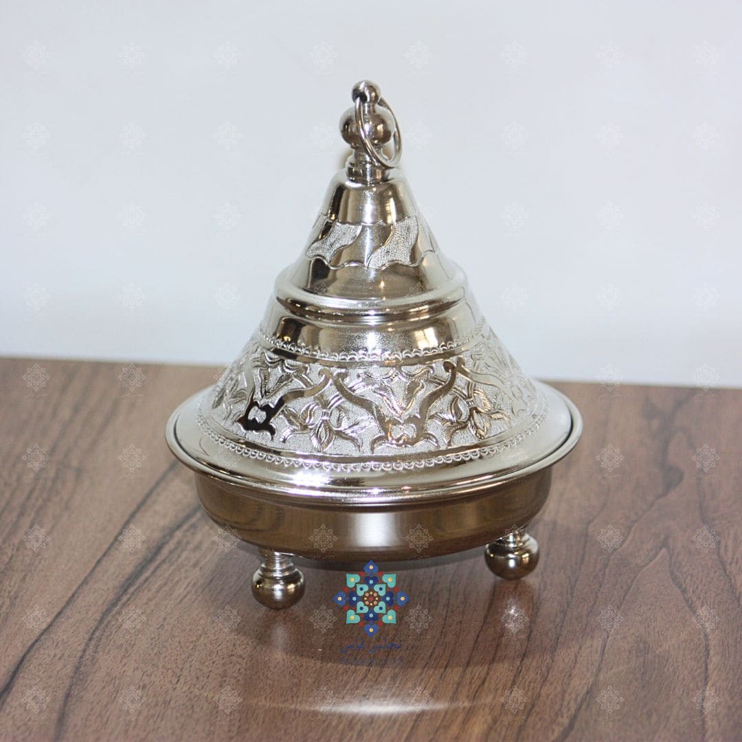 CHARME - Tajine de Présentation en Laiton Nickelé - NHASSFES