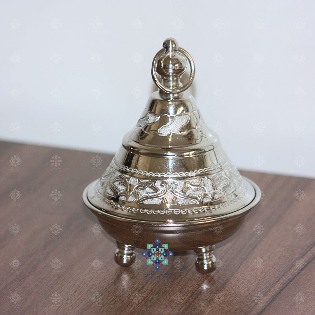 CHARME - Tajine de Présentation en Laiton Nickelé - NHASSFES