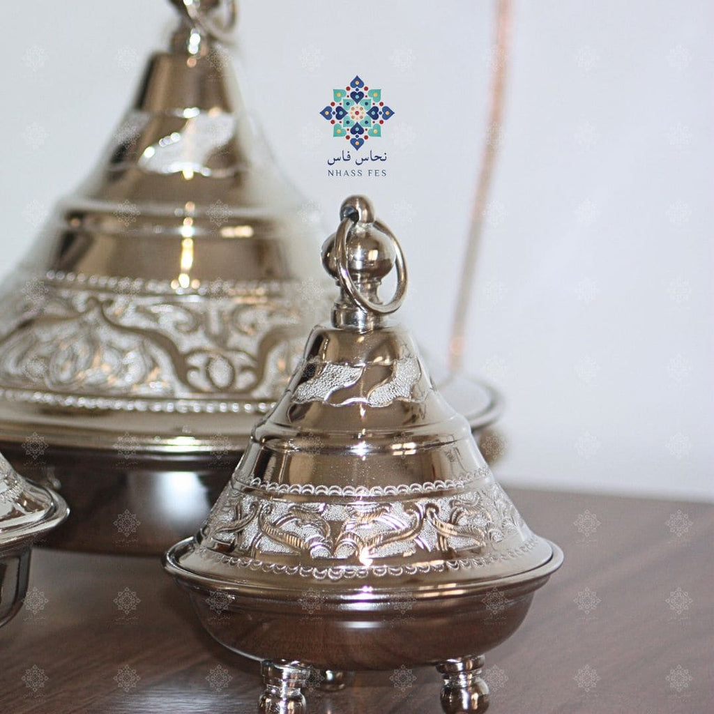 CHARME - Tajine de Présentation en Laiton Nickelé - NHASSFES