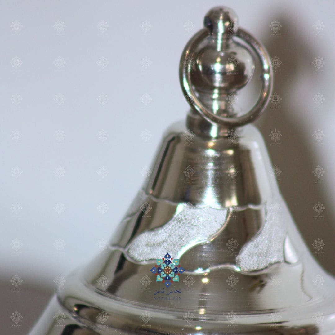 CHARME - Tajine de Présentation en Laiton Nickelé - NHASSFES