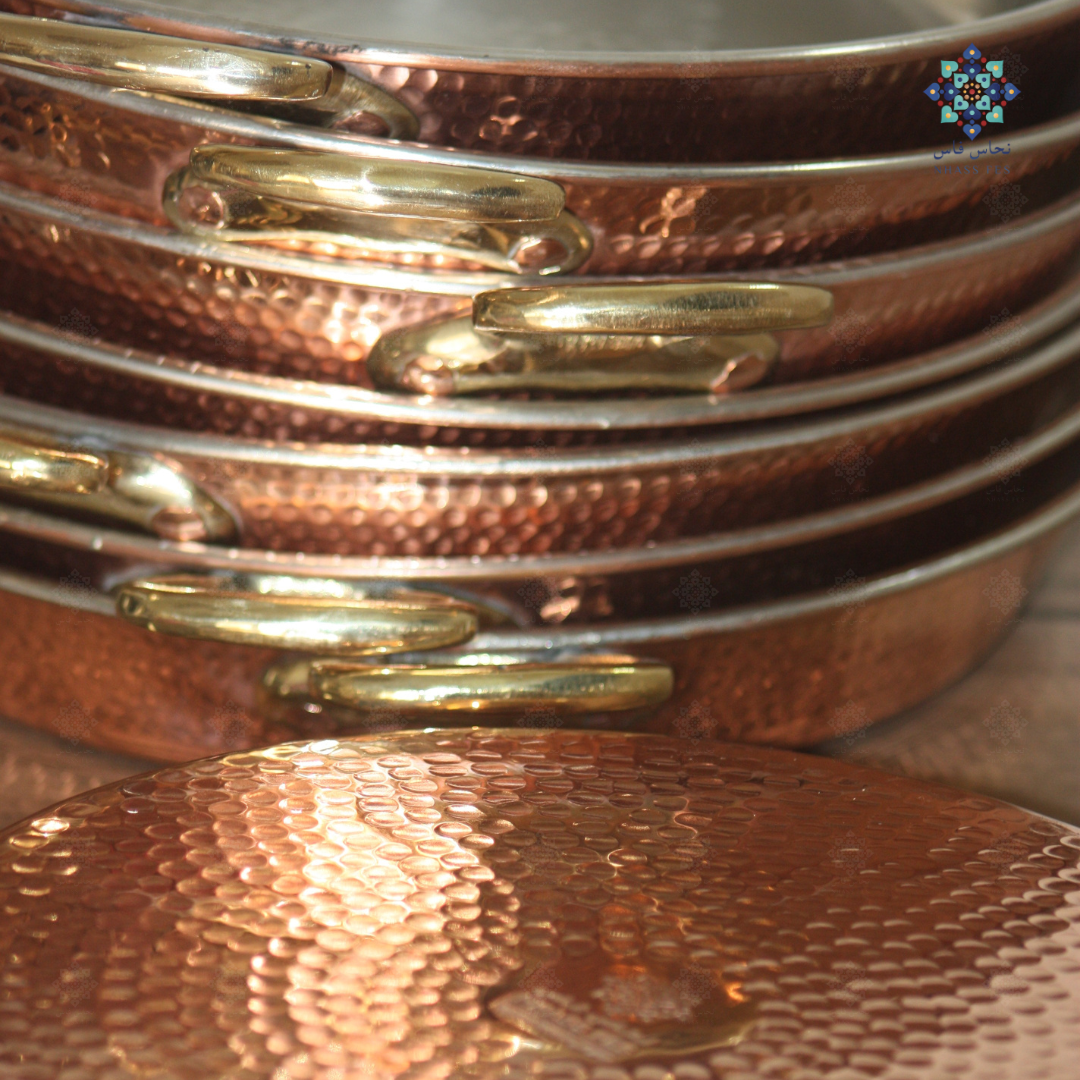 KENZ - Poêle en Cuivre à deux poignées sans Couvercle 29cm ⌀ - NHASSFES