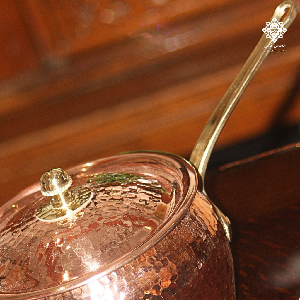 Casserole en Cuivre à couvercle ITQAN - NHASS FES