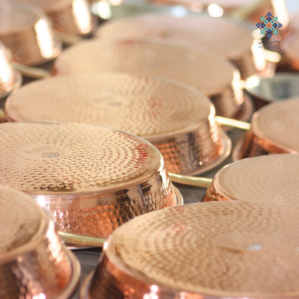 KENZ - Poêle en Cuivre à une poignée sans Couvercle 24cm ⌀ - NHASSFES