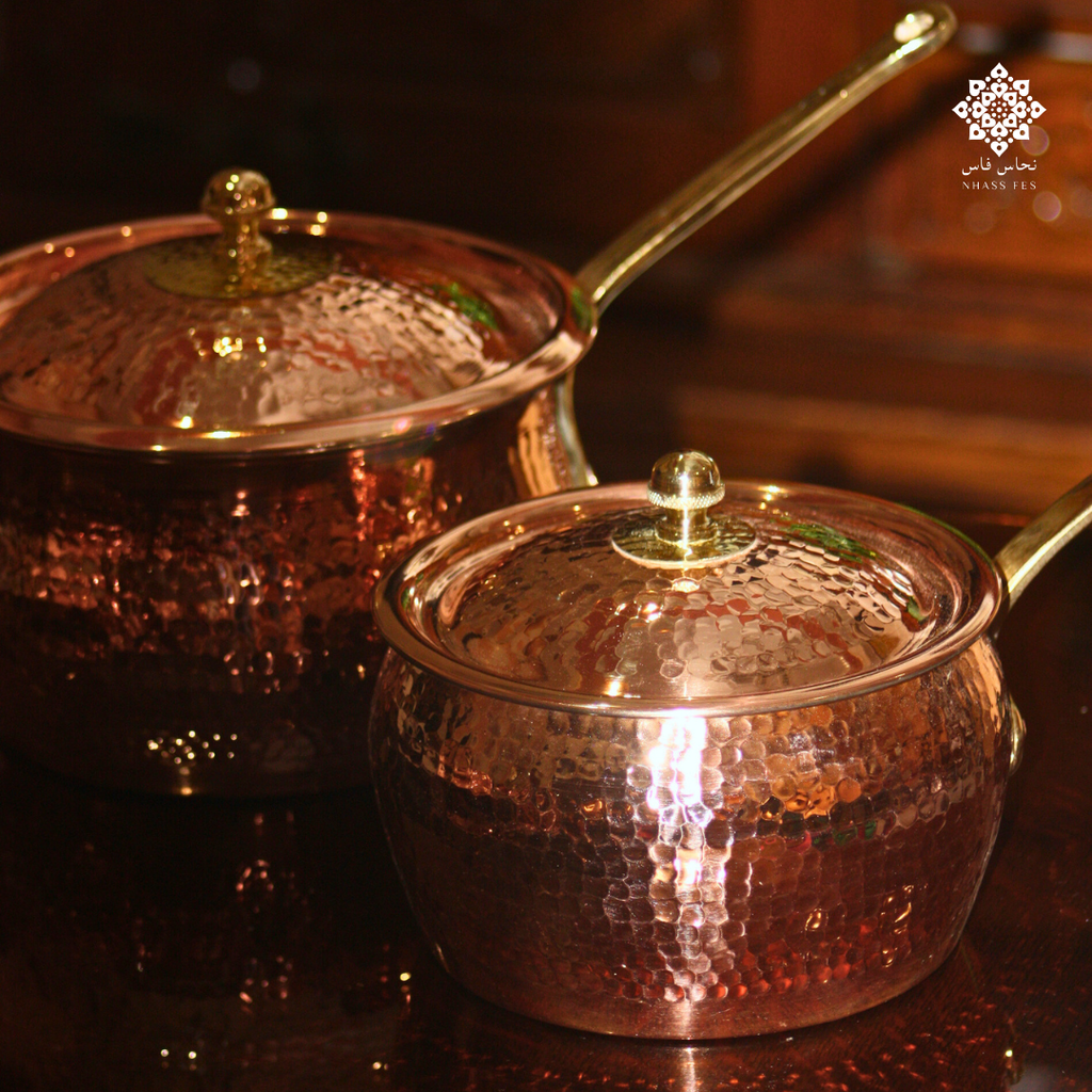 Casserole en Cuivre à couvercle ITQAN - NHASS FES