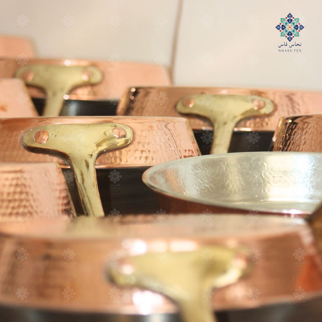 KENZ - Poêle en Cuivre à une poignée sans Couvercle 24cm ⌀ - NHASSFES