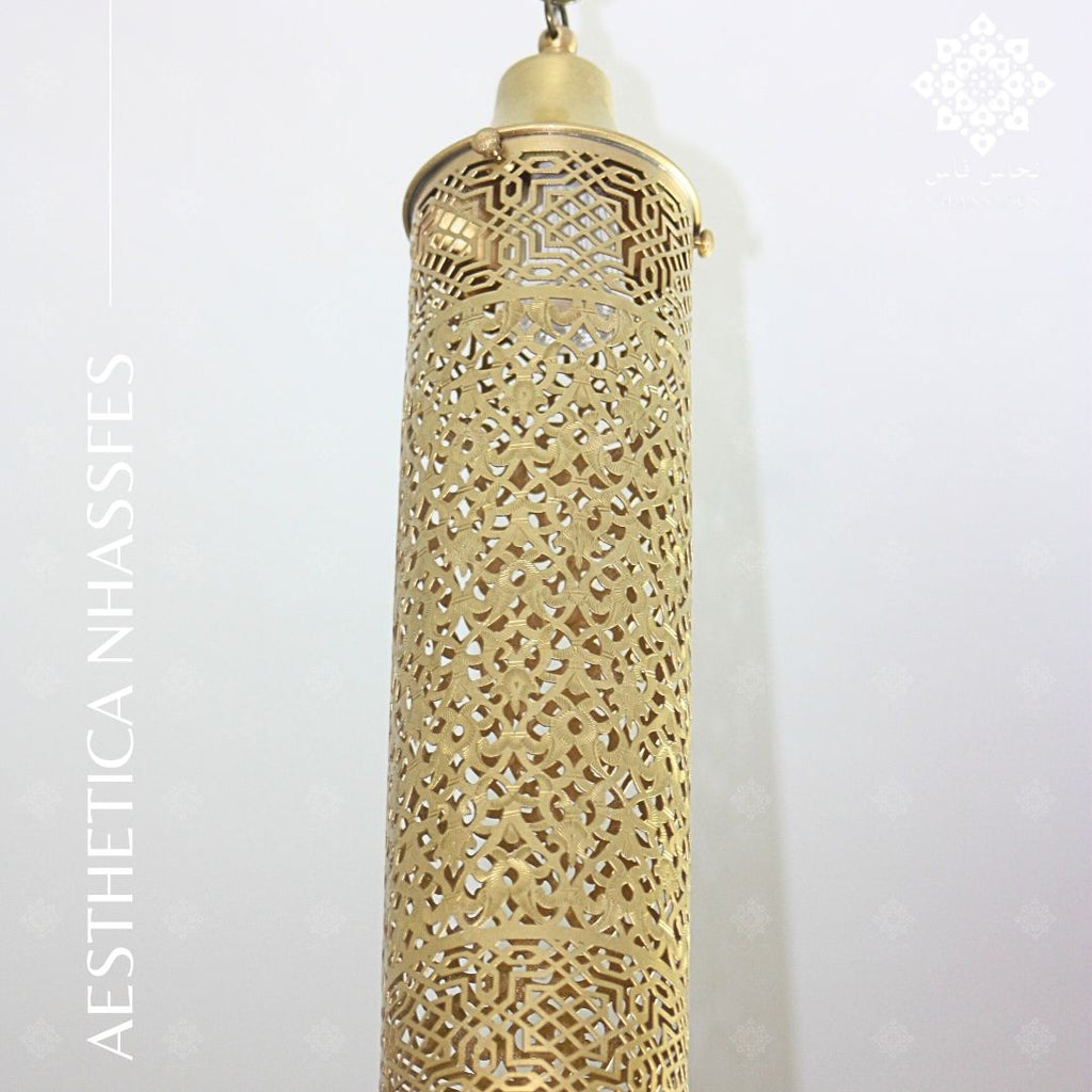 AESTHETICA - Suspension Cylindrique en Laiton Vernis - NHASSFES