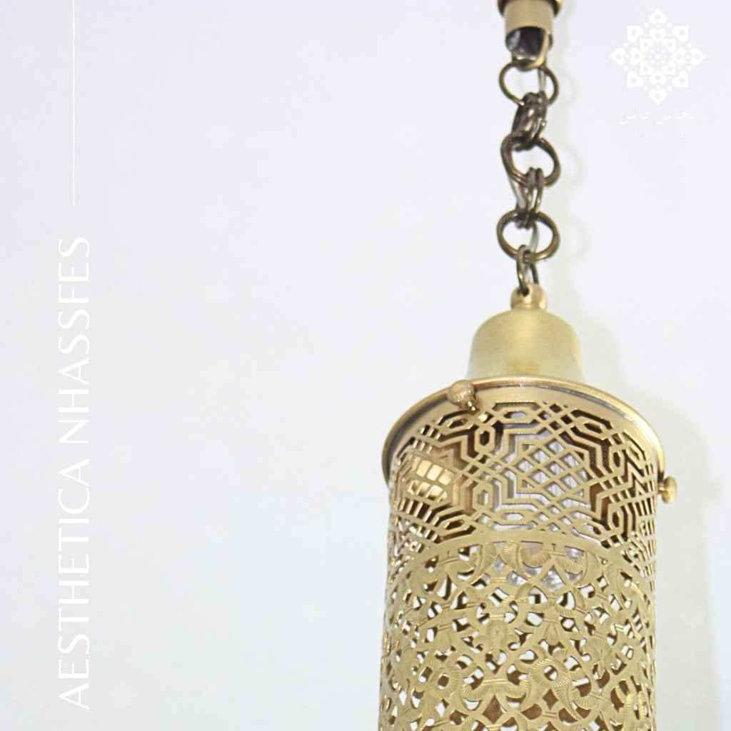 AESTHETICA - Suspension Cylindrique en Laiton Vernis - NHASSFES