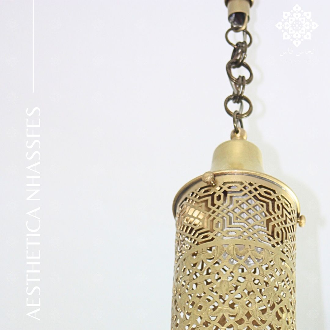 AESTHETICA - Suspension Cylindrique en Laiton Vernis - NHASSFES