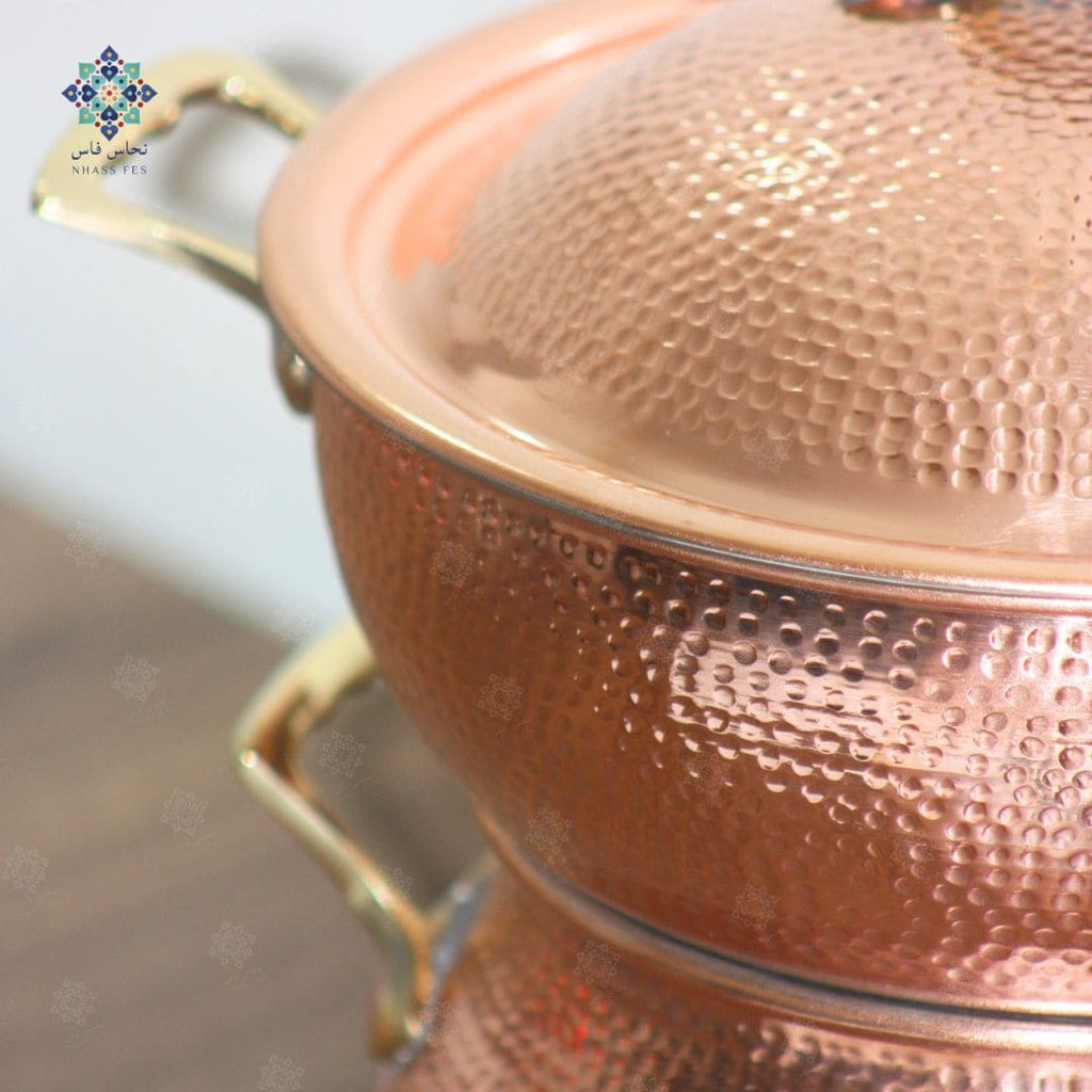 Couscoussier en Cuivre Authentique Bladi - 0,5kg de Capacité - NHASSFES