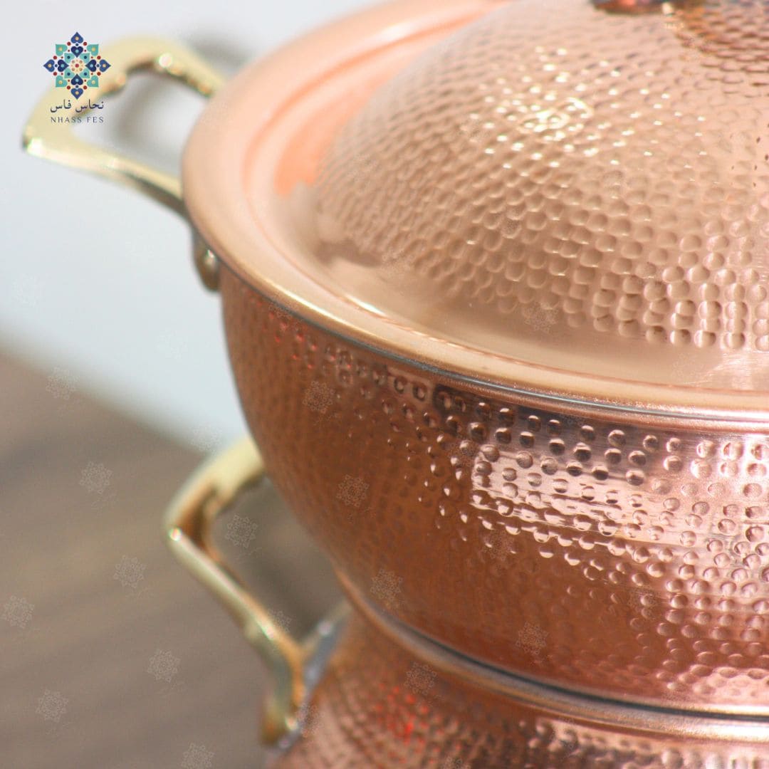 Couscoussier en Cuivre Authentique Bladi - 0,5kg de Capacité - NHASSFES