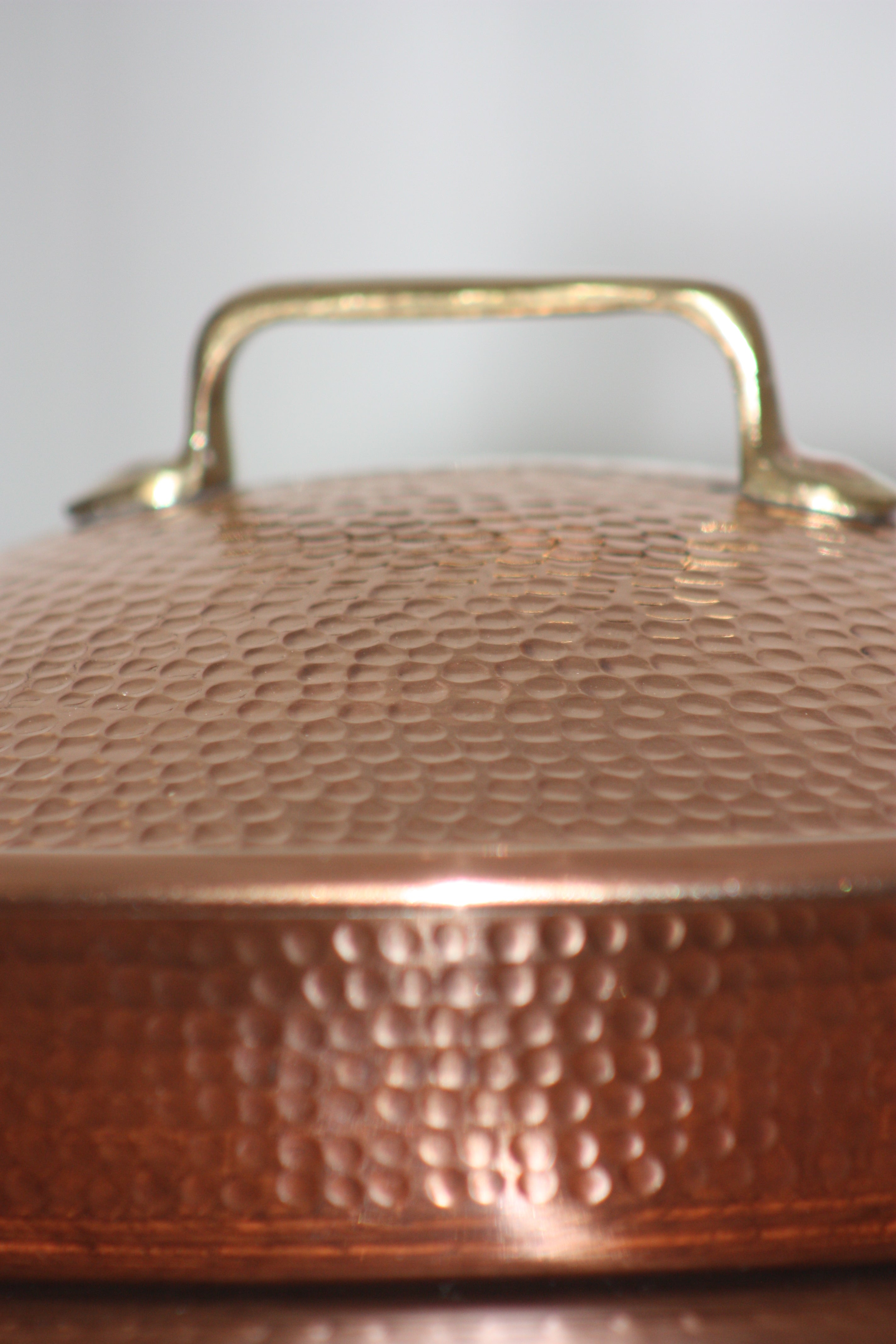 KENZ - Copper Frying Pans with Two Handles with Lid 24cm ⌀