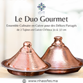 Le Duo Gourmet – Pack de 2 Tajines en Cuivre Ch’hiwa 31 & 37 cm - NHASSFES